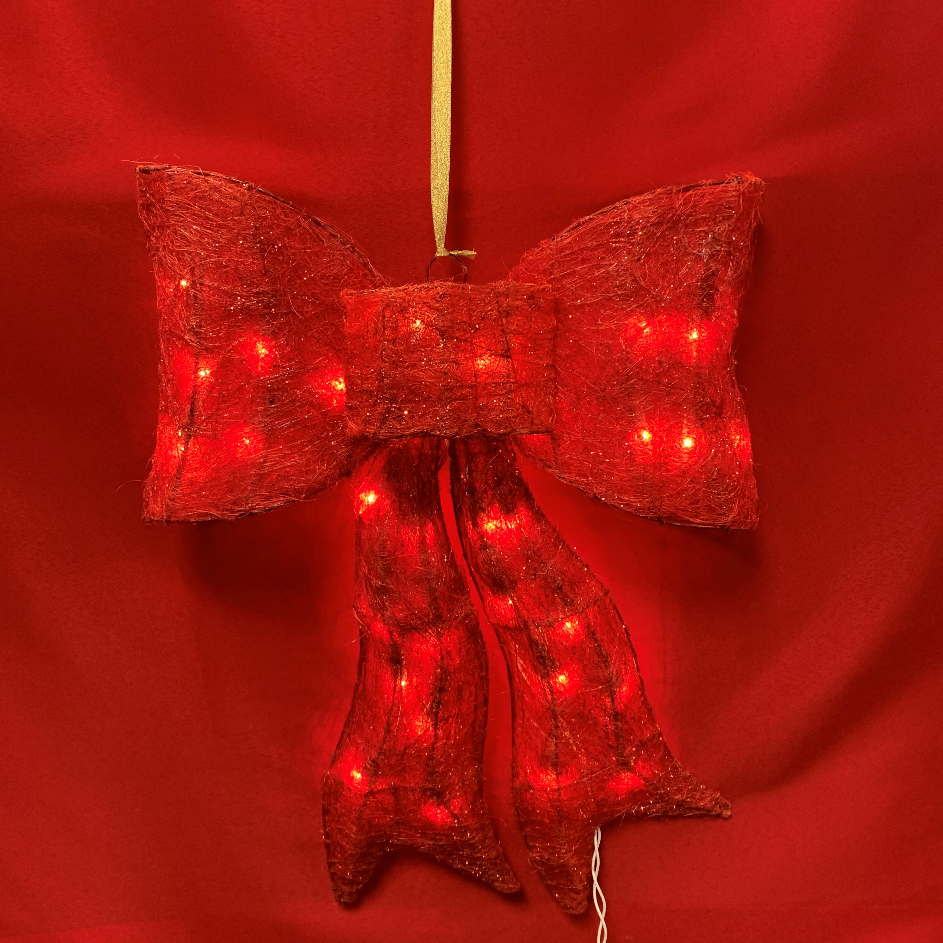 LIGHT UP RED BOW-LARGE